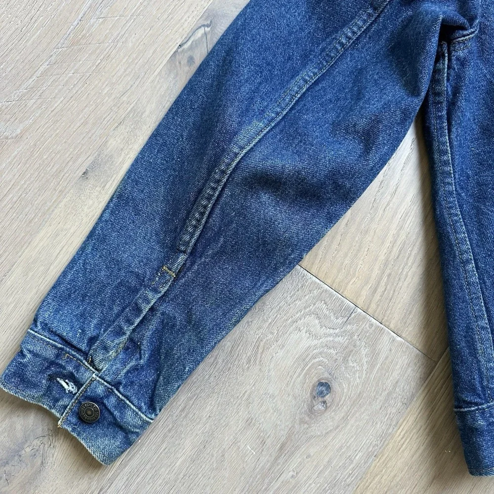 Vintage LEVIS 80s Denim‎ Trucker Jacket Type III 70506-0216 Sz 38R Made In USA